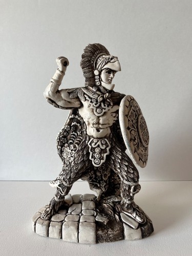 Statua guerriero azteco - decorazione messicana preispanica - guerriero aquila - resina 12" - Foto 2 di 13
