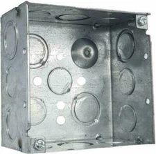 (10 pc lot) Electrical Box, Square, 4" x 4" x 2-1/8", 30.3 cu. in