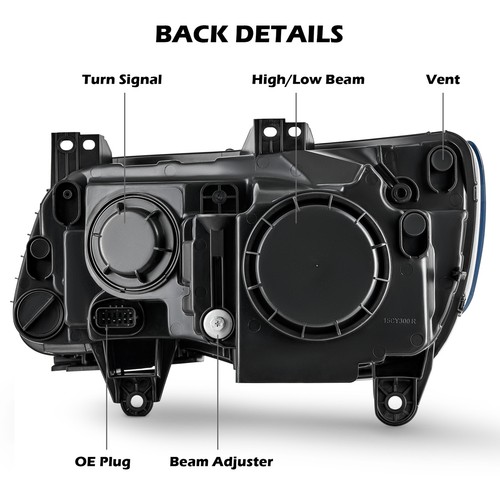 For 2011-2023 Chrysler 300 Headlights LED DRL Projector Black Headlamps W Bulbs - Picture 3 of 22