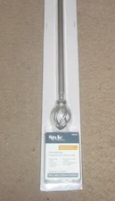 2-Style Selections Cafe Rod Sets 28 in--48 in-1/2"D-Satin Nickel Finish-#1821616