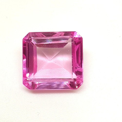 Natural Pink Morganite 14 Ct Faceted Cut Certified Square Loose Gemstone - Picture 2 of 7