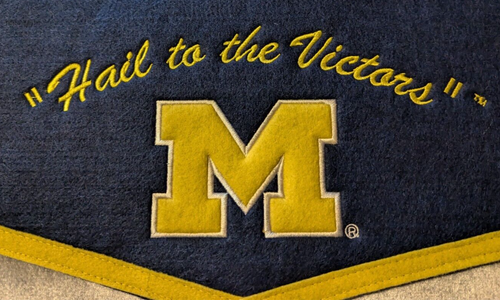 Michigan University Wolverines Football Dynasty 24x36 Wool Banner Winning Streak - Picture 2 of 7