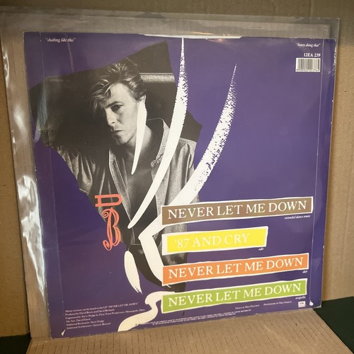 David Bowie Never Let Me Down 12” Single 1987 EMI Records EX - KRT22 - Picture 2 of 2