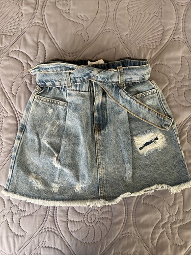 Zara Girls Denim Blue Jeans Skirt size 7 Pre Owned 122cm - Picture 3 of 16