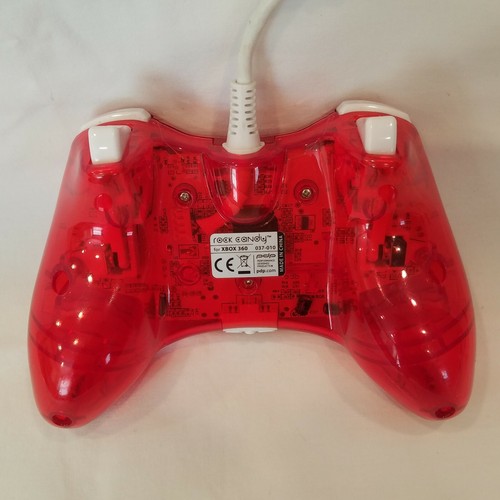 Rock Candy Xbox 360 Controller PDP 037-010 Wired Translucent Red *USED - Picture 2 of 7