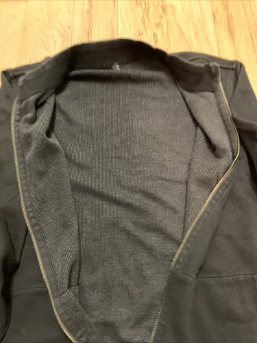 Boss Hugo Boss Reversible Full Zip Black & Gray Sweater Jacket Mens Size XLarge - Picture 7 of 11