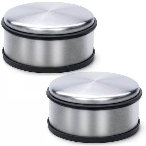 Stainless Steel Door Stopper Heavy Duty Round Rubber Bumper Protector Wedge 1KG - Picture 9 of 9