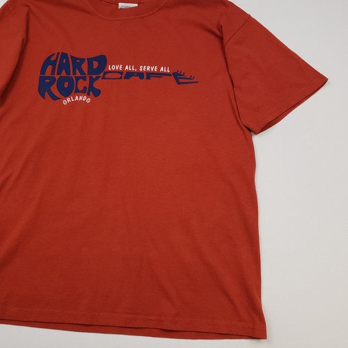 Hard Rock Orlando Vintage T-Shirt Heavy Cotton Rusty Red Retro Made Mexico - Picture 9 of 17