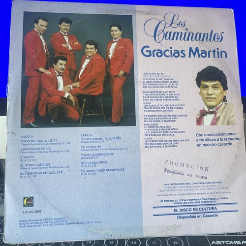 Los Caminantes / Gracias Martin / 12” Vinyl Record Lp - Imagen 2 de 4