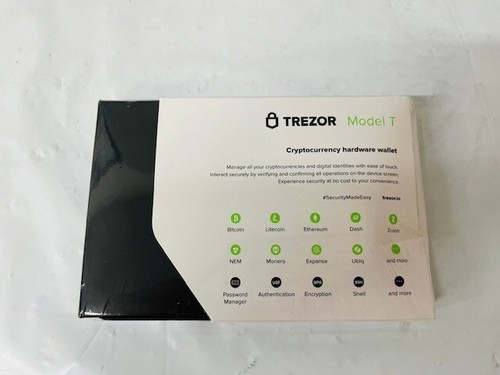 Trezor Model T Cryptocurrency Hardware Wallet- NEW/ SEALED - Picture 2 of 3