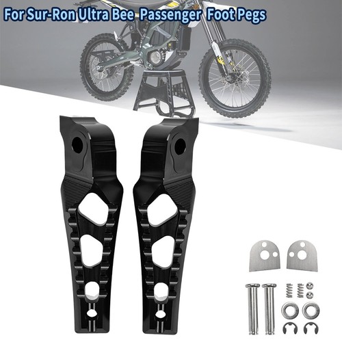 For Sur-Ron Ultra Bee 2023 2024 Billet Passenger Foot Pegs Footrest Pedals Black - Picture 8 of 13