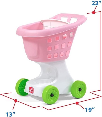 Lightweight Pink Play Shopping Cart for Toddlers - Easy to Clean & Assemble - Picture 8 of 9