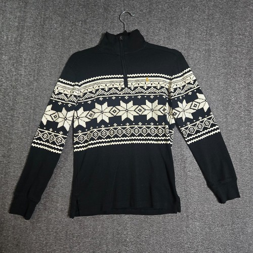 Ralph Lauren Fair Isle Interlock Holiday Pullover Sweater Size M 10-12