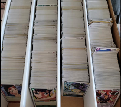 ONE PIECE TCG 500+ CARD COLLECTION LOT! ENGLISH NEAR MINT COMMONS AND UNCOMMONS