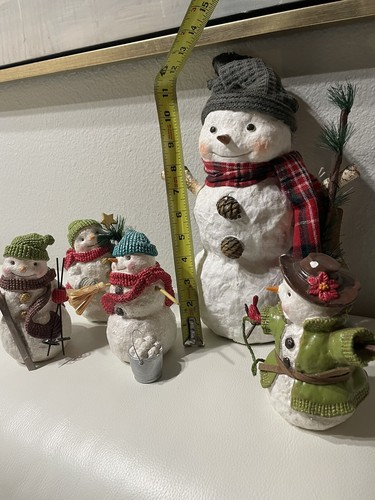 5 pupazzi di neve Hallmark alti 12" e 5 3/4" collezione The Gary Head - Foto 2 di 5