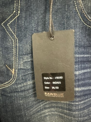 Jeans BLU GREZZO vintage gamba larga vestibilità rilassata NUOVO CON ETICHETTA 36X32 - Foto 5 di 9