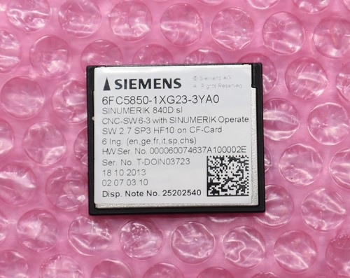 Siemens Sinumerik 840D SL / 6FC5850-1XG23-3YA0 / CNC Software 6-3 - Picture 1 of 4