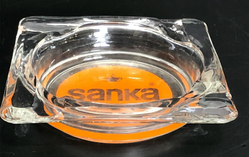 Sanka Coffee Ashtray Smoking Advertising Glass VTG 97% Caffein Free 4.25" x 4.25 - Picture 6 of 9