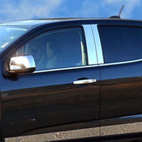 4x Silvery Pillar Posts Door Trim For Volkswagen Polo Mk4 9N Sedan 2002-10 2007 - Picture 5 of 8