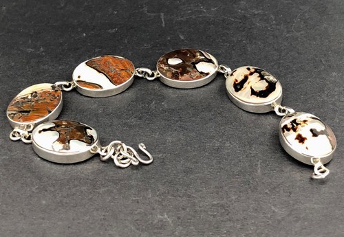 UNUSUAL OCEAN SEA SHELL BRACELET set in 925 STERLING SILVER FREE SHIPPING! - Picture 2 of 4
