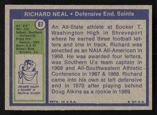 1972 Topps Football 1-132 See Scans SET BREAK Most are EX/NM/MT Pack Fresh! - Picture 249 of 357