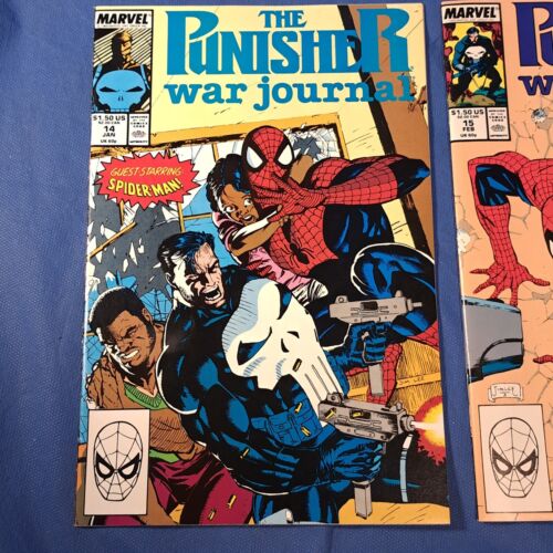 The Punisher War Journal #14 Jan & #15 Feb Spiderman Jim Lee Kunst Marvel Comics B - Bild 2 von 5
