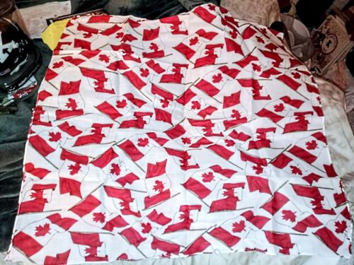 Souvenir Scarf of Canada Flags 21x20 Never Used - Picture 2 of 5