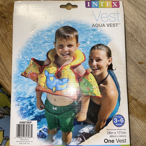 Intex Aqua Ocean Life Swim Vest 26" x 17.5" For Kids/ Toddlers - Picture 2 of 2