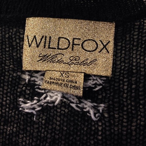 Wildfox Knight Hood Skull Oversized Black Sweater ASO Ellie Goulding Rare XS NEW - Picture 4 of 5