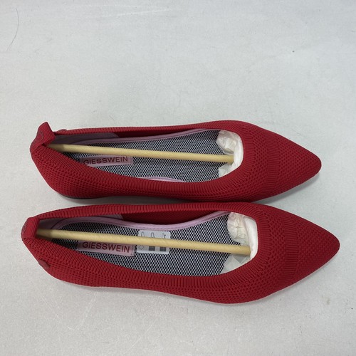 Giesswein ECO POINTED BALLERINA FLATS 2.0 Flame Red Size EU 36 US 5 - Picture 3 of 8