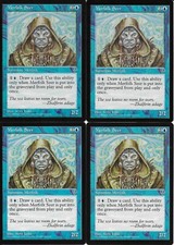 MTG: MERFOLK SEER Mirage COMMON; played, Excellent condition x4