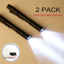 2x 900000LM Tactical Flashlight Small LED Torch Light Mini Super Bright Penlight