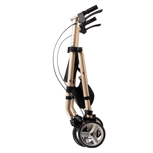 DJMed Classic Rollator, Mobility 4 Wheel Walker, Folding, Walking Frame - Picture 3 of 10
