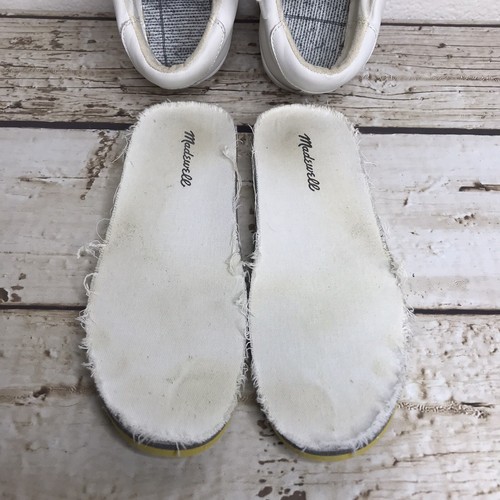 Scarpe sneakers stringate classiche Madewell donna pelle bianca stile #L3243 taglia 5 - Foto 8 di 12