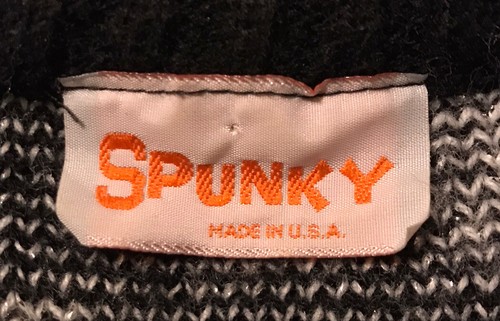 80s Vintage Sweater Black With Metallic Silver Ovals Orbs Retro Mod SPUNKY USA - Picture 6 of 6