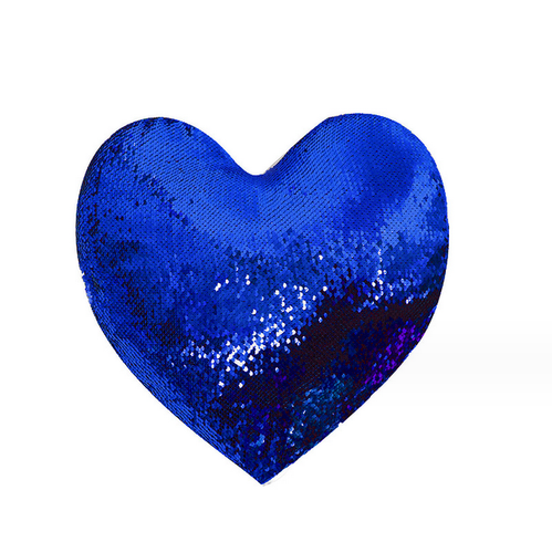Fundas de almohada reversibles de lentejuelas de sirena con forma de corazón en blanco con sublimación 3D de 10 piezas - Imagen 3 de 24