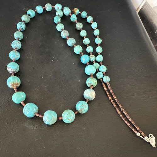 Native Navajo 30" Türkis Muschel Heishi Sterlingsilber Perlen Halskette 15087 - Bild 16 von 16