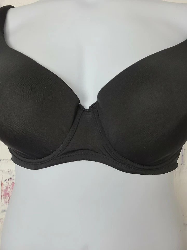 Delta Burke черный на косточках полная фигурка футболка бюстгальтер размер 38DD Adj.Comfort ремень - Изображение 3 из 4