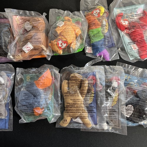Nuevo Sellado 1998 Ty Teenie Beanie Babies McDonalds Happy Meal Conjunto Completo de 12 - Imagen 7 de 8