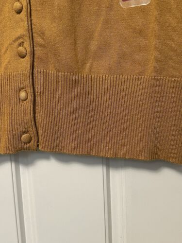 NEW PHILOSOPHY Sweater Womens XL Mustard Topaz Rayon 3/4 Sleeve Button Cardigan - Picture 8 of 13