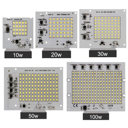 LED Chip COB 10/20W/30W/50W/100W Integriertes Smart IC Flutlicht Lampe 220V 2835 - Picture 1 of 11