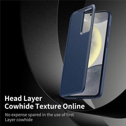 Funda de cuero para teléfono Samsung Galaxy S25 Ultra con ranura para tarjeta de ventana de visualización - Imagen 3 de 8