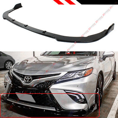 3 PCS Style ECOTRIC Gloss Black Car Front Bumper Lip Splitter Cover Trim Spoiler Diffuser Deflector for Toyota Camry SE/XSE 2018 2019 2020 