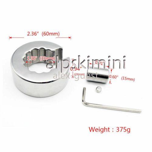 Stainless Steel Heavy Ball Stretcher Male Chastity Device Locks For Male Rings - Bild 8 von 31