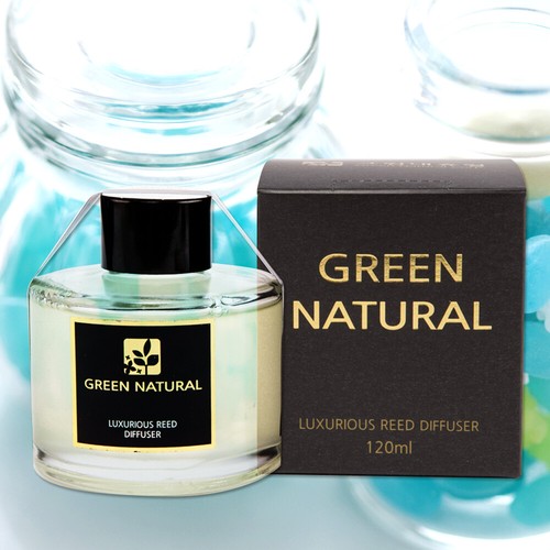 Grüner natürlicher Diffuser 120 ml ätherisches Pfefferminzöl Korea Handarbeit - Bild 1 von 10