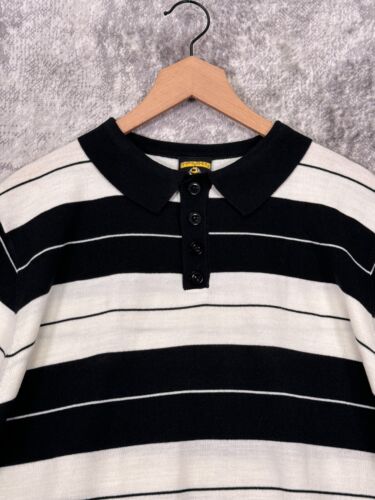 New Vintage Lowrider Polo Shirt Large Mens Charlie Brown Knit Striped Cholo - Picture 2 of 8