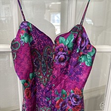 Vintage Victorias Secret Satin Slip Dress Nightgown Women's Small Gold Label