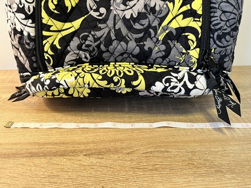 Retired VERA BRADLEY Baroque Laptop Backpack Yellow Black Floral - Imagen 2 de 12