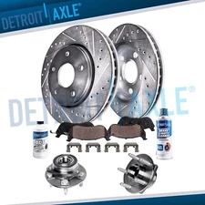 Front 316mm Rotor Brake Pad Wheel Bearing Hub for 2008 2009 - 2014 Cadillac CTS