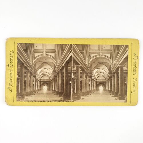 Old Patent Office Building Stereoview - Antique Photo - Washington DC Model Room - Picture 2 of 4